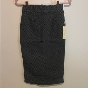 Ann Taylor Black and White Pencil Skirt